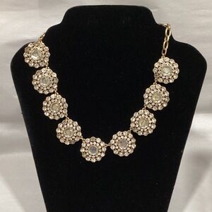 J. Crew Gold and Silver Floral Necklace